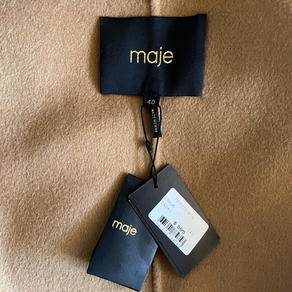 Maje Camel Color Light Coat - Picture 11 of 13